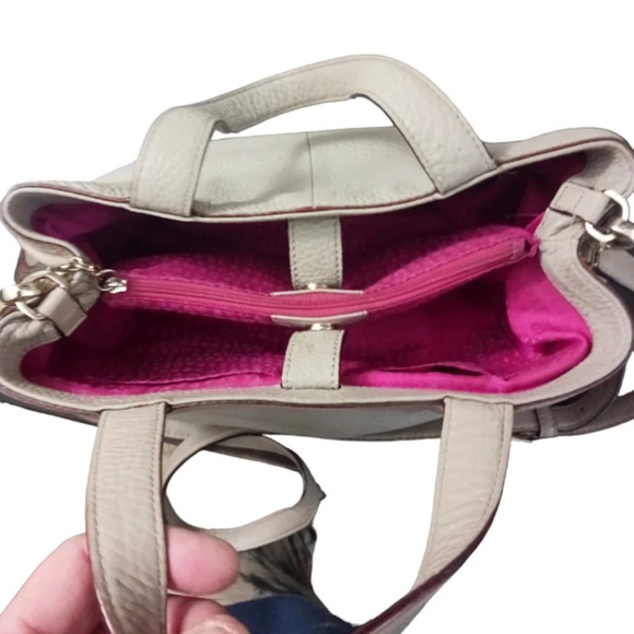 Kate Spade Gray Leather Purse Shoulder Crossbody Bag - Picture 8 of 16